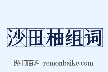 沙田柚组词是什么意思的图片